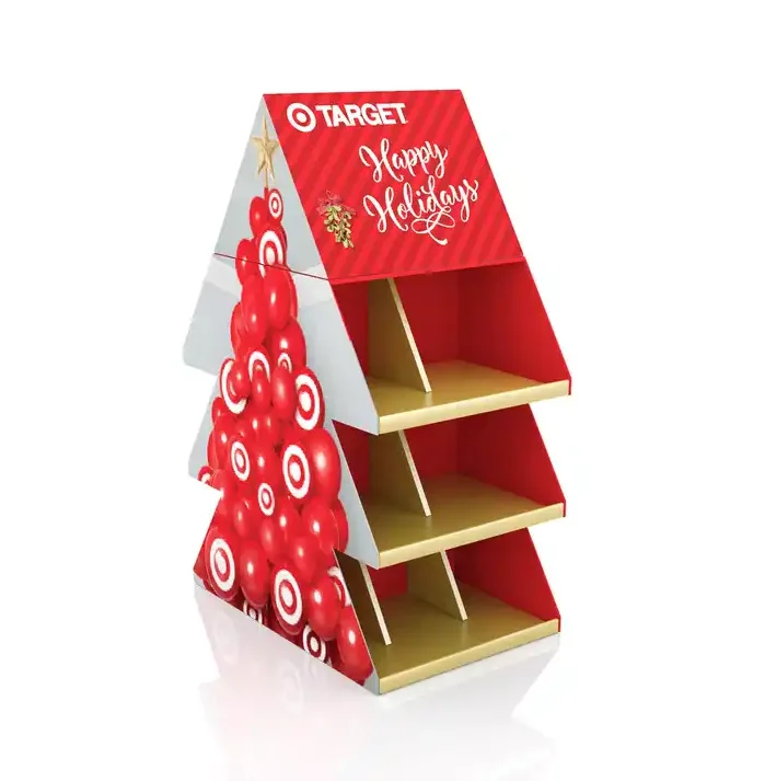 Customized supermarket promotion Tree decoration Cardboard display rack