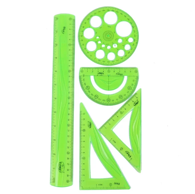PVC material flexible geometric ruler set with combination color