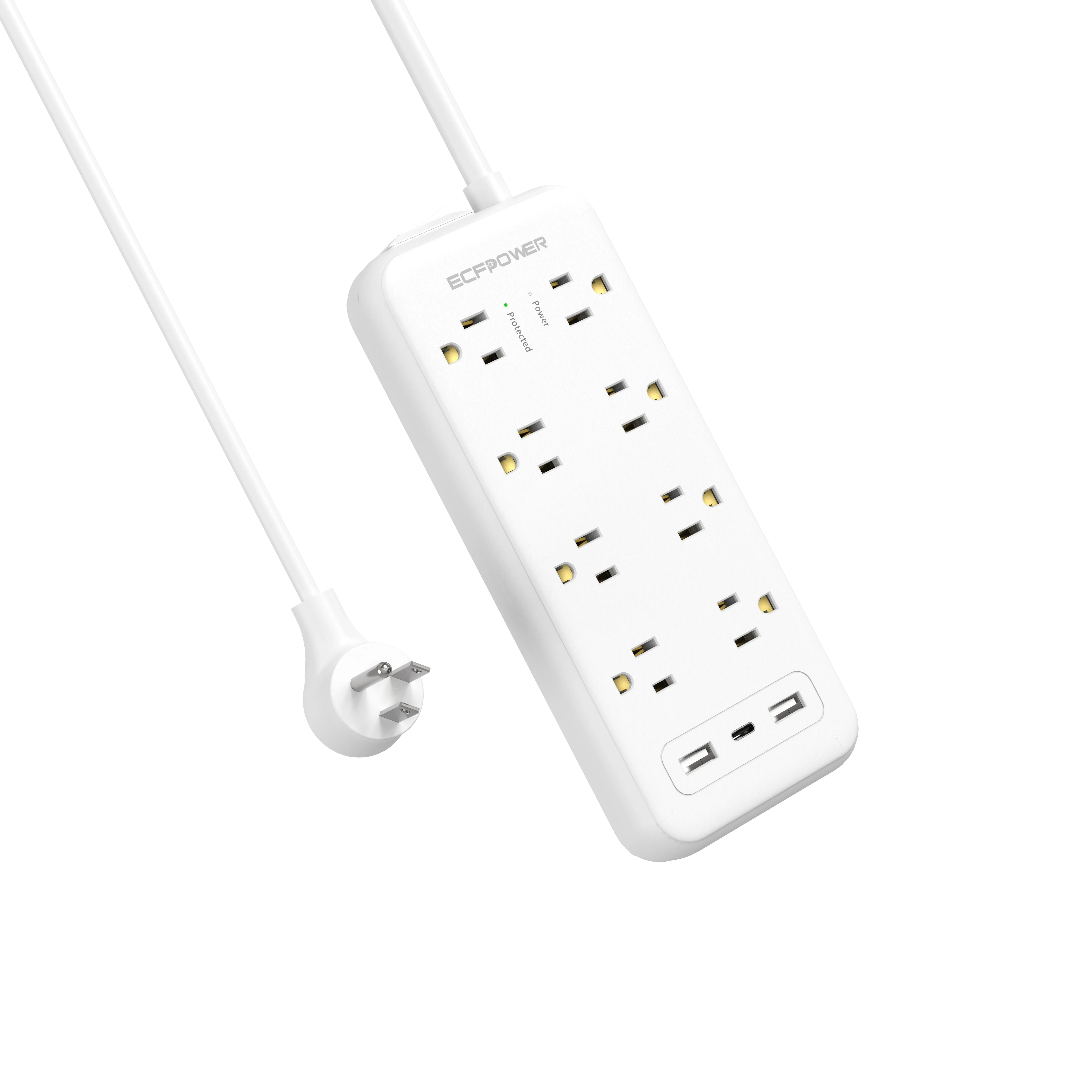 Универсальный расширительный разъем USB-C PD от перенапряжения переменного тока блок питания разъем с 8 розетками переменного тока и 2 USB порта зарядки для планшетов для дома