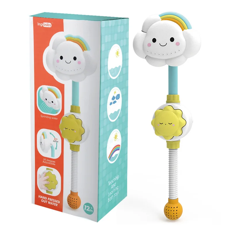 Creative Baby Bath Toy Colorful Rainbow Cloud Funny Adjustable Baby Shower Rainbow Water Proof Baby Bath Kids Game Toys