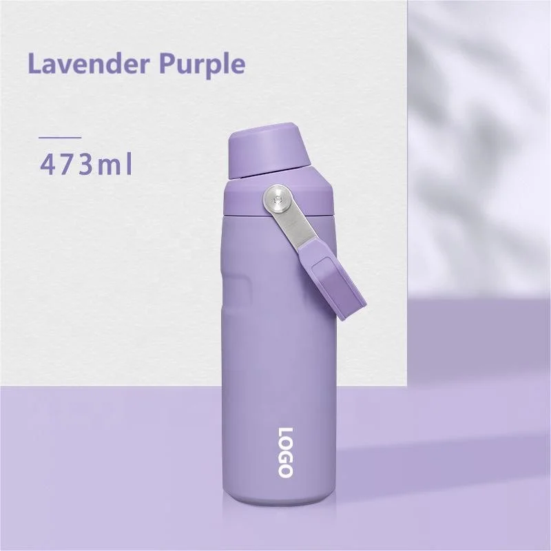 Large Capacity Coffee Cup With Handle 16oz 24oz Double Wall Vacuum Insulated Stainless Steel Thermos Cup