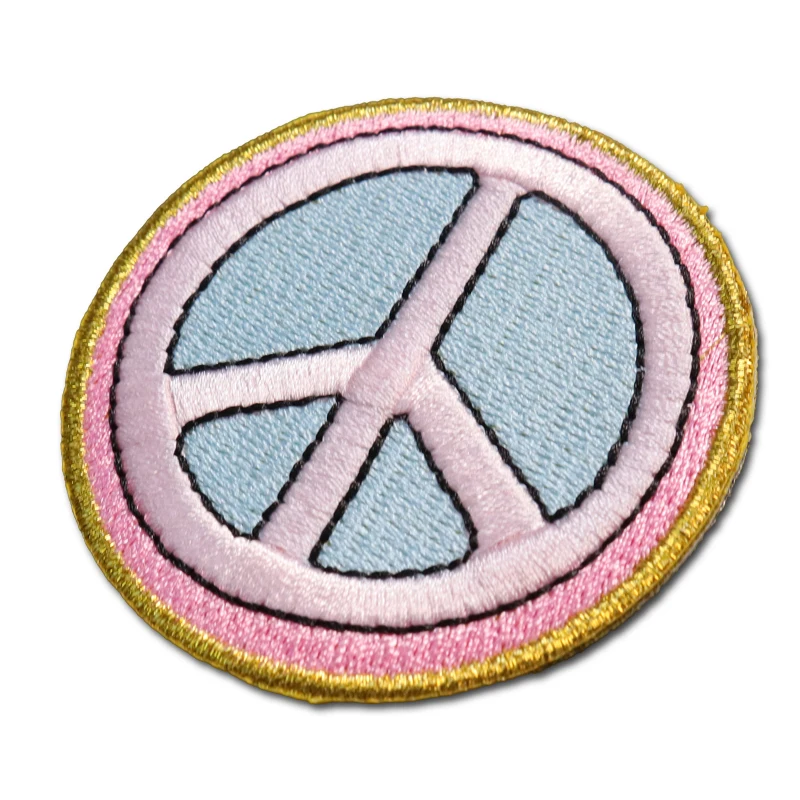 China Manufactory Embroidered Patch Thermocollant Adhesive Round Patches Embroidery For Clothes