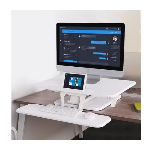 Loctek M3/M3M Height Adjustable Sit Stand Desk Riser Foldable Laptop Desk Notebook/Monitor Holder Stand With Keyboard Tray