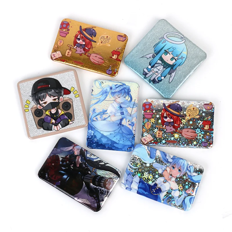 Vograce Hot Sale Advertising Cheap Custom Round Square Cartoon Anime Promotional Tinplate Badges Badge Pin For Giveaway