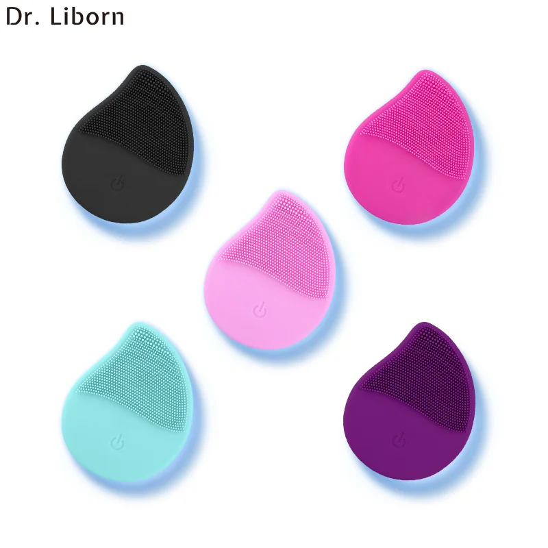 Wholesale Beauty Face Washing Scrub Cleaner Exfoliating Silicone Cleaning Cleanser Electric Sonic Facial Cleansing