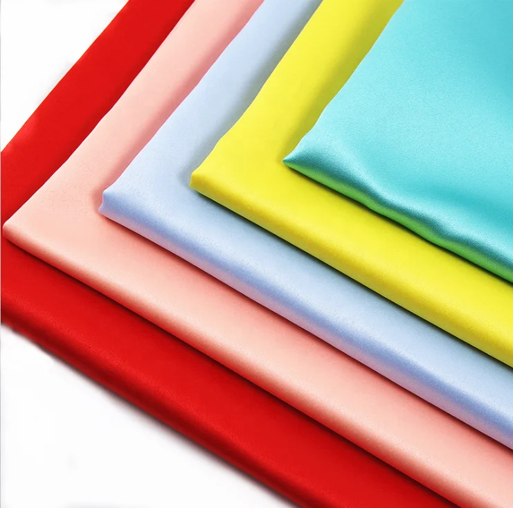 150--180gsm heavy evening dress 100% polyester bridal glitter wedding decoration satin fabric