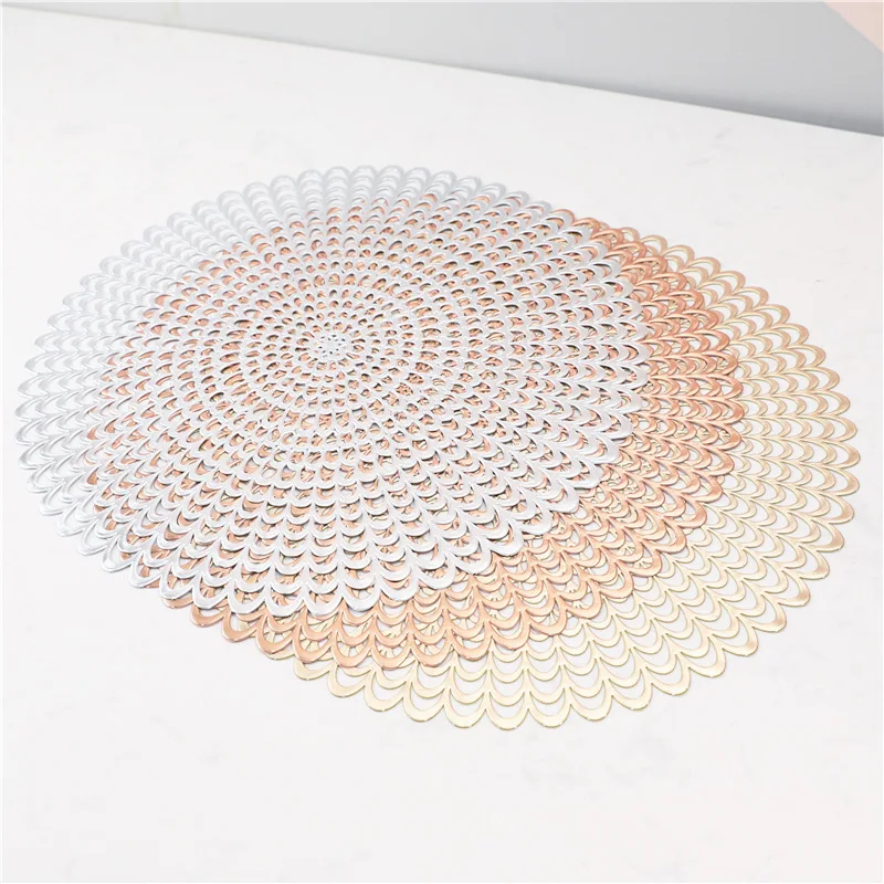 Новый Круглый Золотой и Серебряный американский тампон из ПВХ с металлическим покрытием