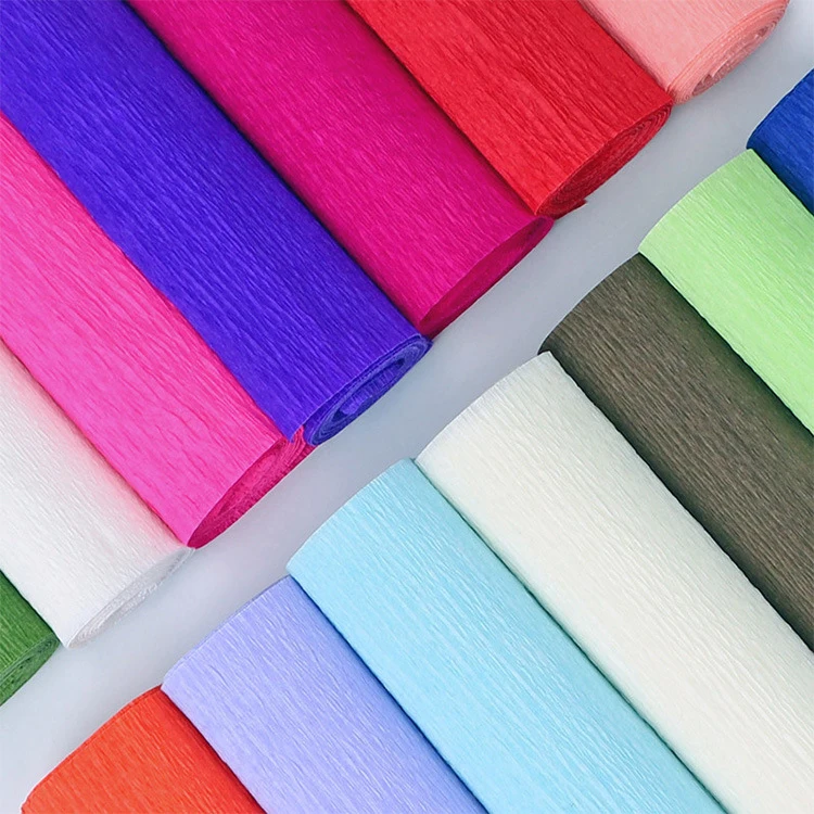Newly design novelty flower wrapping Crepe paper colorful floral packing paper for flower bouquet