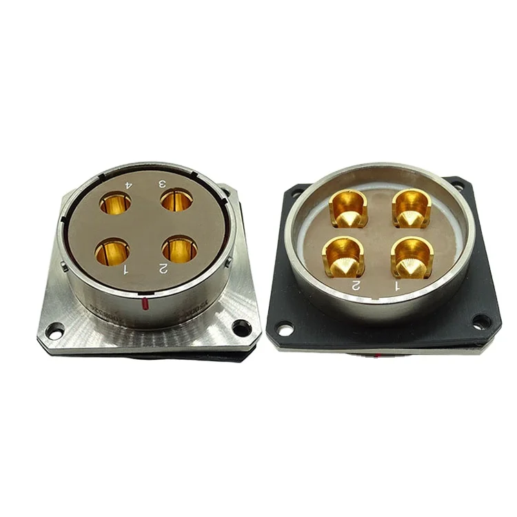 Заводская розетка Y50DX-3204ZK10 с противопыльным кожухом штыря диаметром 9 мм рабочий ток 150A 4 цилиндрический штепсельный военной разъем питания