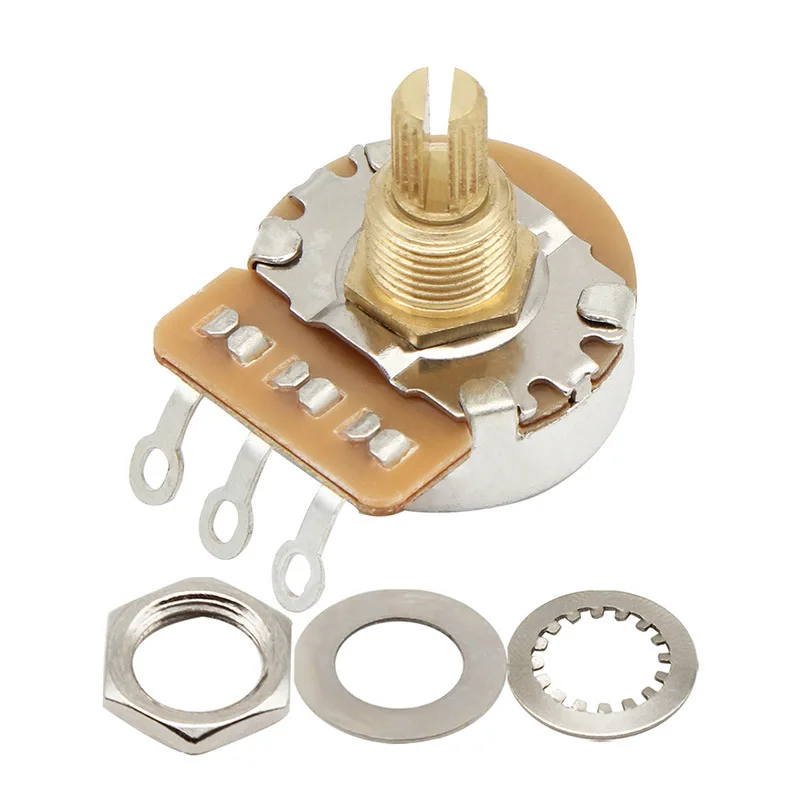 FLEXOR potentiometer pierced copper shaft electric guitar tone volume bass knob tuning 500K250K instrument