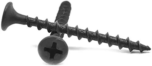 125 PCS Drywall Screws #6 Coarse Thread Bugle-Head, Phosphate Coated Drywall Screws