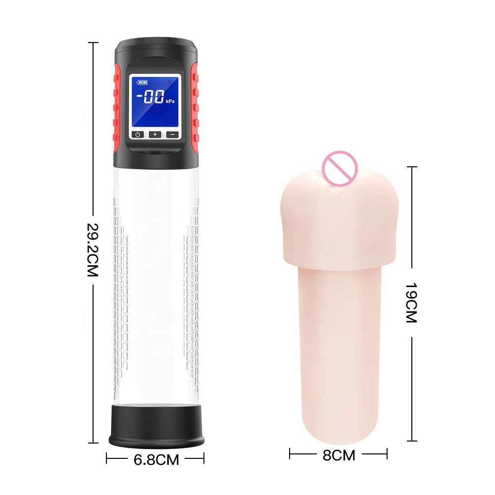 Electric Penis Vacuum Pump Male Sex Toys, Rechargeable 6 Frequency Mode Vacuum Penis Extension Pump Cock Pump Device for Man