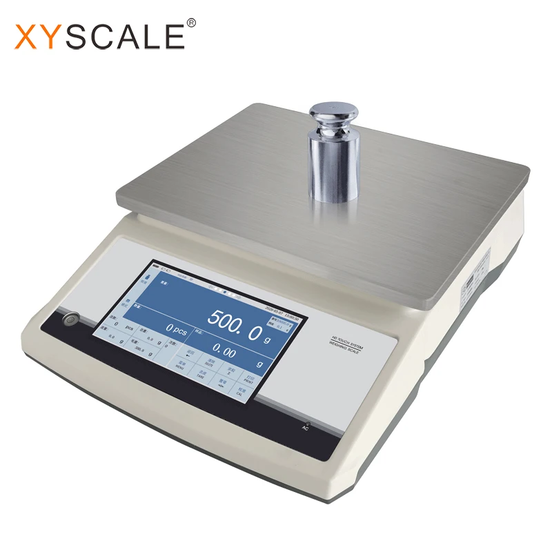 Touch screen multifunctional electronic scale. Large range and high precision. Ac/DC industrial scale
