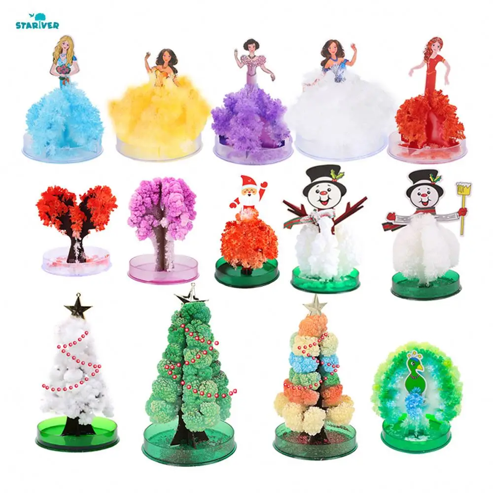 Детский нетоксичный магический развивающийся набор цветущих бумажных деревьев креативный магический кристаллический развивающий набор для изучения дерева игрушки