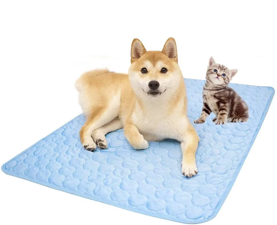Cooling Mat for Dogs Cats Pet Sleeping Mat Water Bed Breathable Pet Crate Pad for Kennel/Sofa/Bed/Floor/Car Seats Cooling