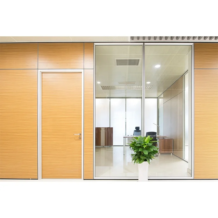  Office acoustic room divider glass wall partition office cubicles