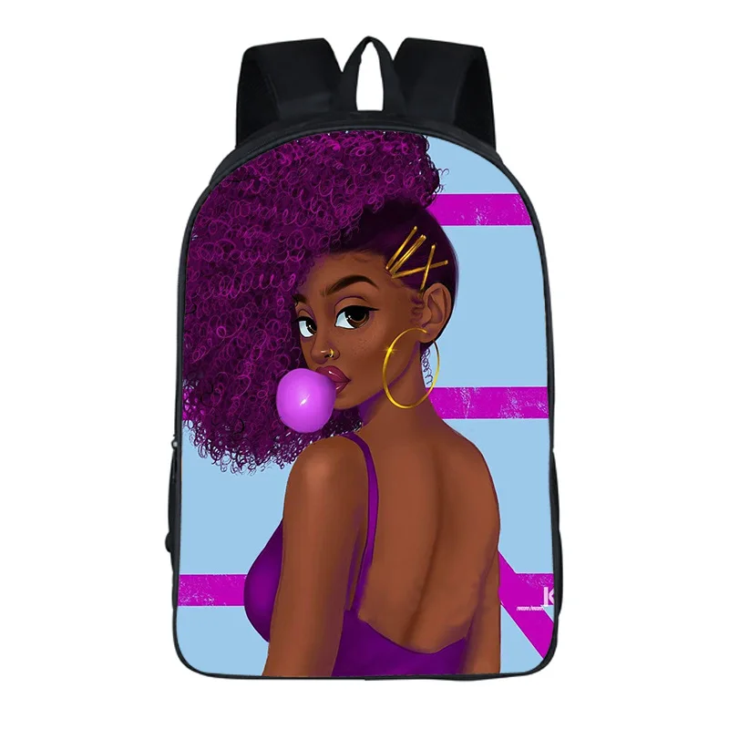 ODE Logo Kids Backpack Black Art African Girl Printing School Backpack Children Book Bags Student Bag