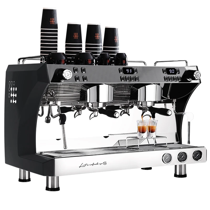 Gemilai CRM3120C Best 2 group semi automatic commercial espresso coffee machine for shops and cafeteras