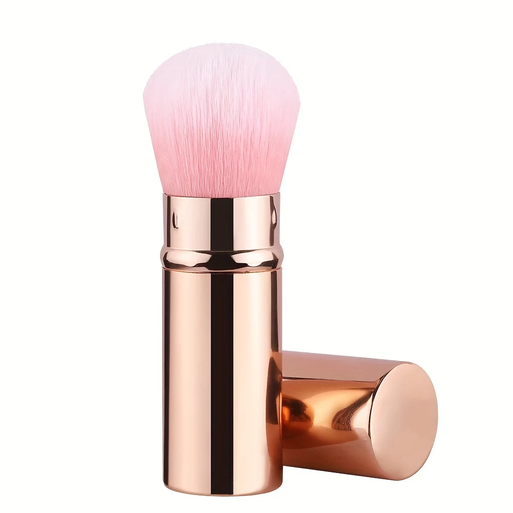 Travel Kabuki Face Retractable Makeup Brush Portable Powder Brush With Cover For Blush Powder Cosmetics