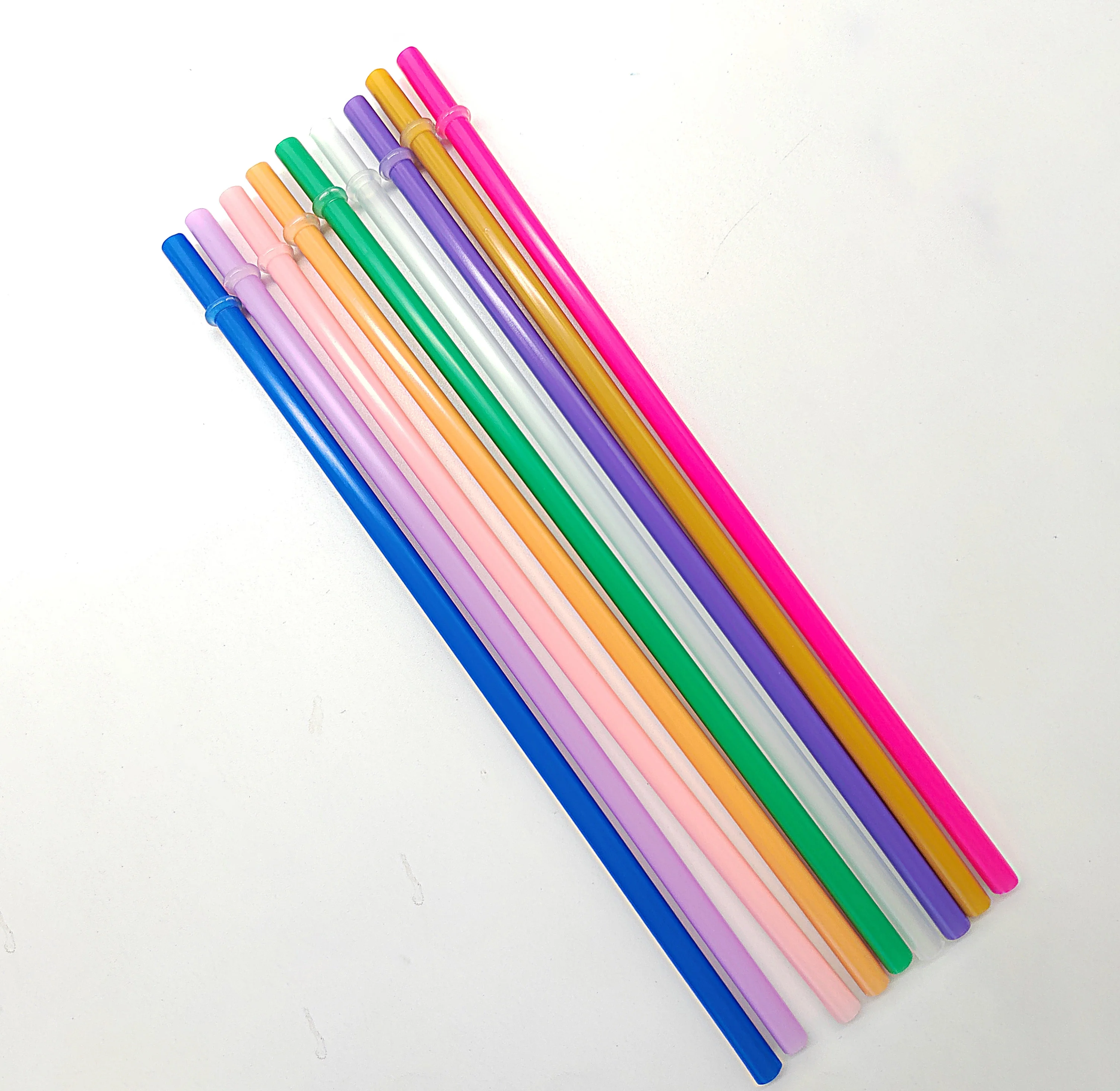 High quality and low-priced PP plastic colored straws, milk tea milkshakes, drinking straws, independent packaging, reusable