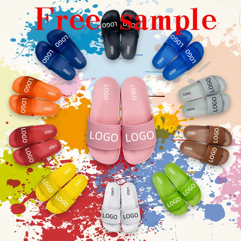 2022 fashion men slide sandal footwear custom box luxury style custom logo men summer men slippers