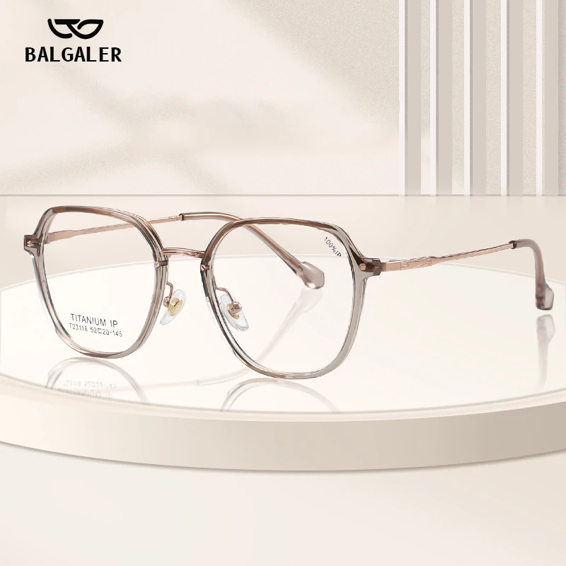 Wholesale Glasses Vintage Titanium Men Women Eyewear Custom Logo Free Blue Light Glasses