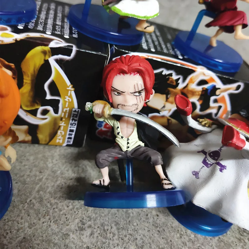 Wholesale anime cartoon figure Q version 6pcs per set pvc blind box figure onepiece action figure for decoration