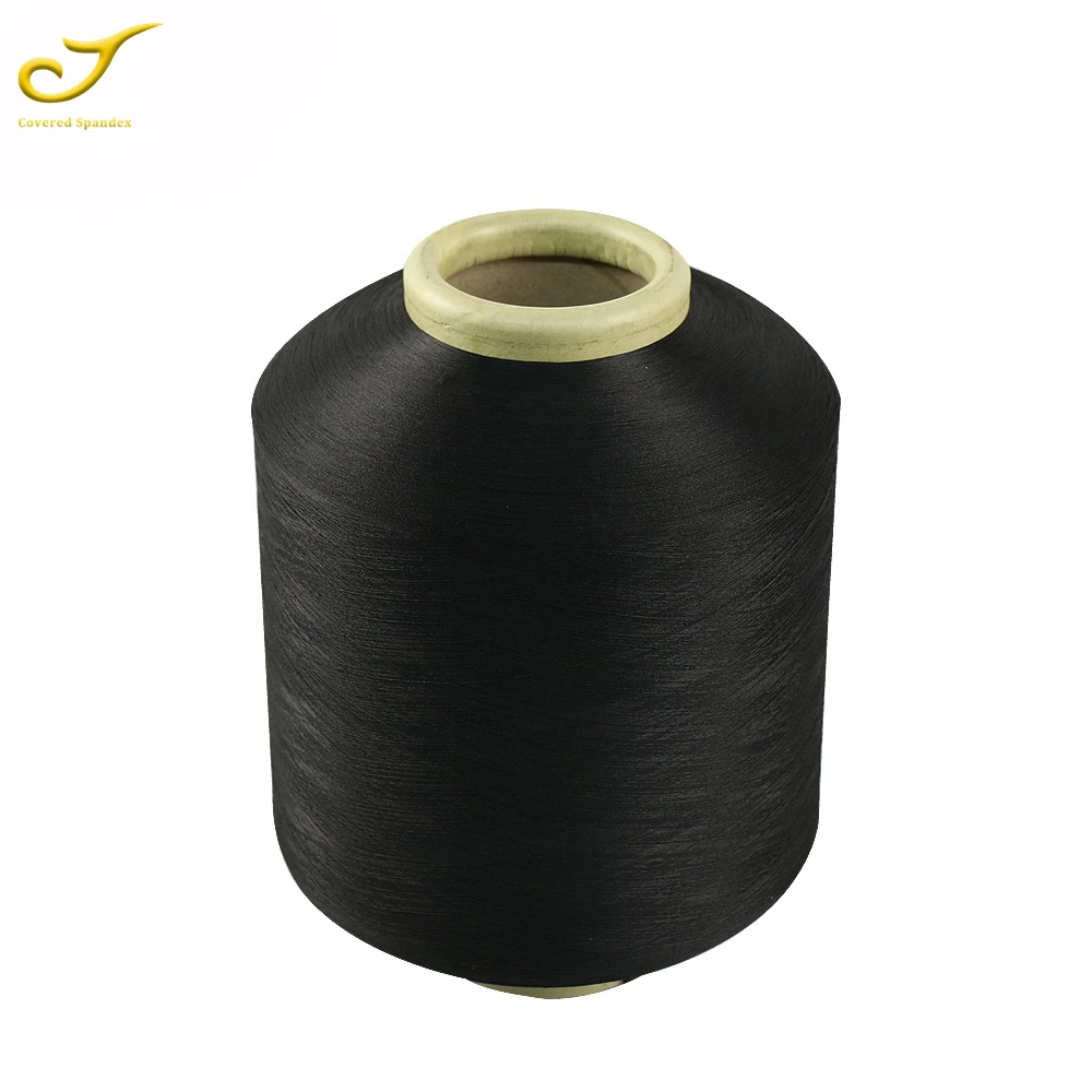 High Elastic Colorful GRS Certified 40/70 Spandex-Polyester Yarn Dyed Raw Pattern Bare Type for Weaving and Knitting