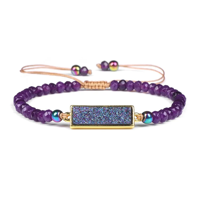 Blue and Purple Charming Fine Jewelry Beaded Friendship Bracelets
