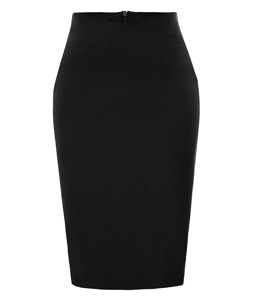 Wholesale Girls Wear to Work Stretch Business Office Pencil  And Empire Waist Bodycon Stretch Skirts Skirts