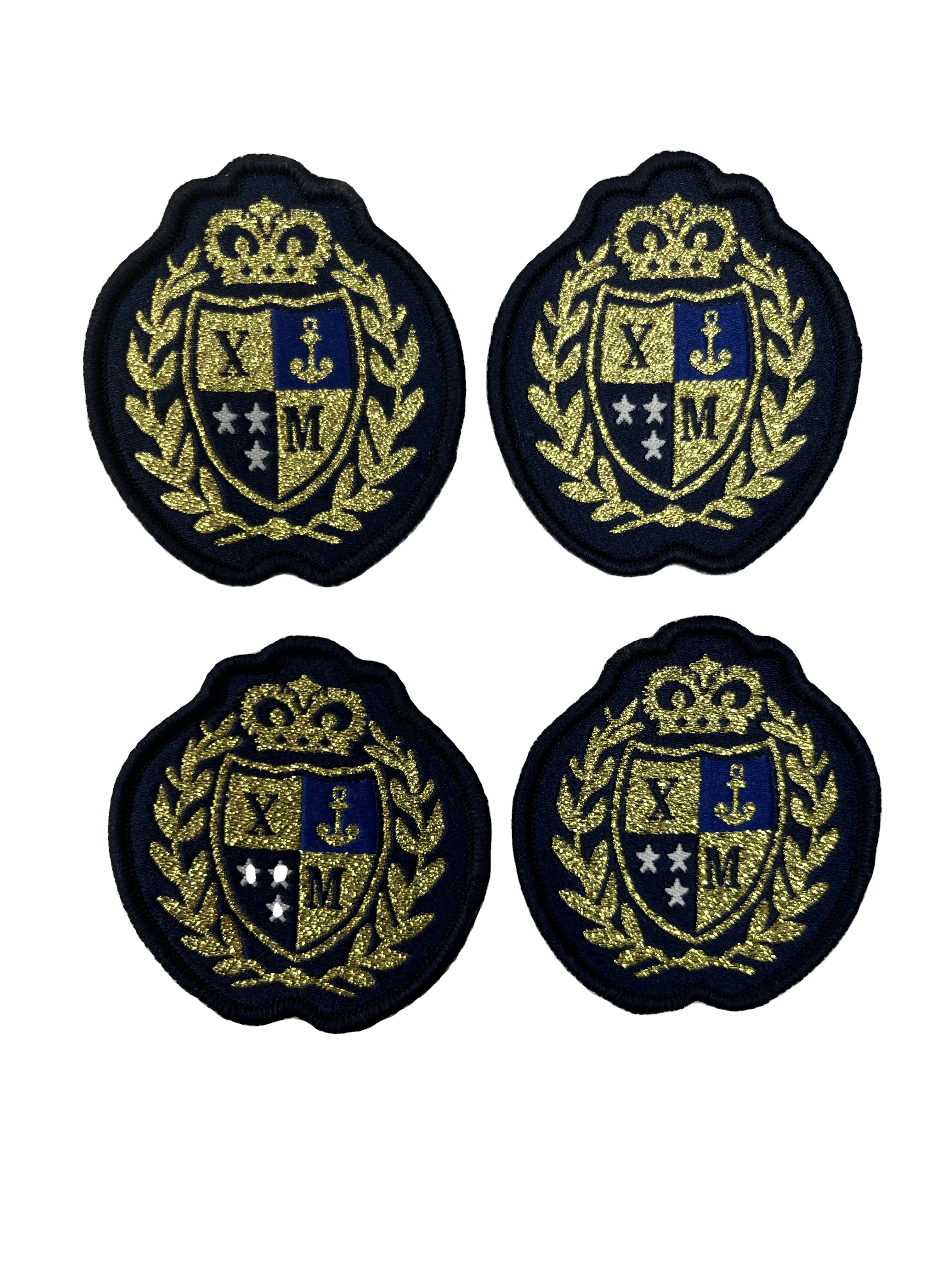 School Badges Custom Logo Embroidered  And  Woven Patches with Iron On Backing Or pin