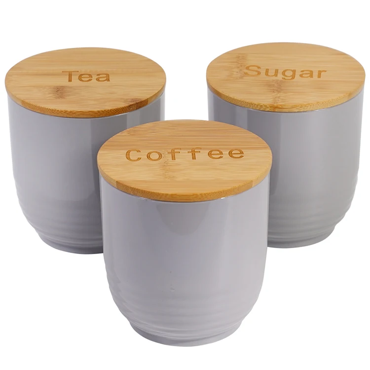 
High Quality 1000ml Plastic Storage Jars Kitchen Coffee Sugar Tea Canister 