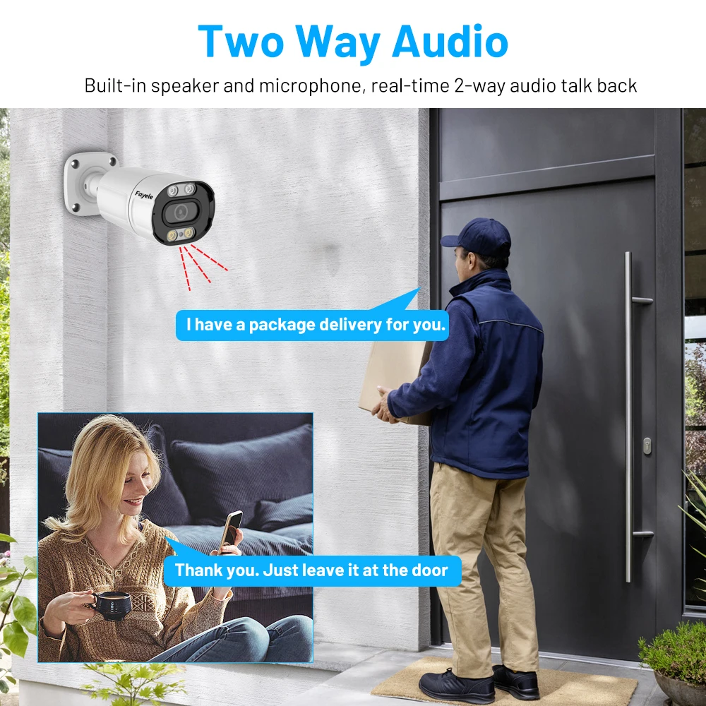 4CH CCTV IP Camera System Home Protection Security Video Surveillance Kit 4MP Metal Bullet Camera Full Color Night 4K HD POE NVR