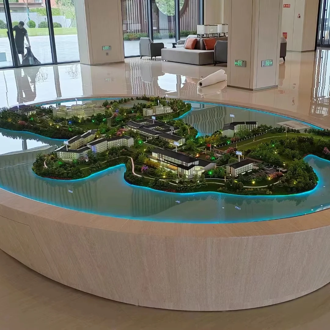 Manufacturers supply Real estate Architectural scale building model LED lighting Urban planning model making building