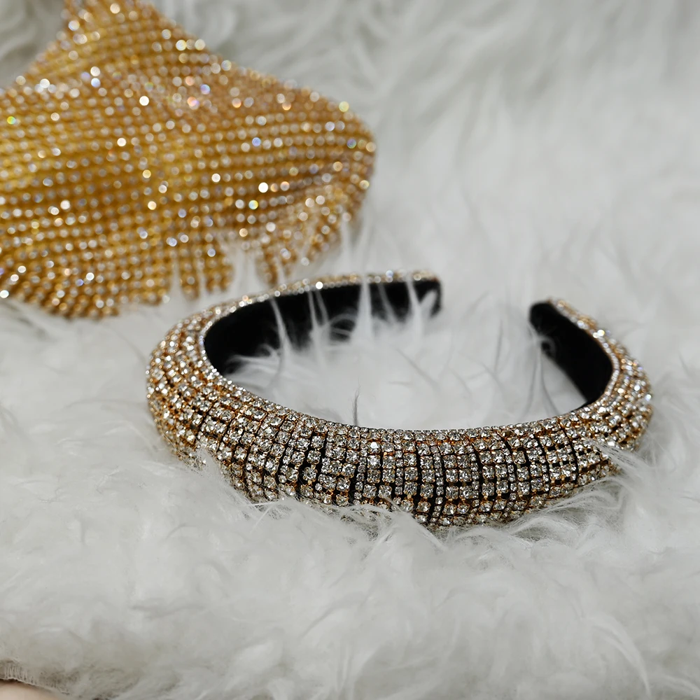 
2021 fashion evening handbags diamond bling bling matching headband and purse 