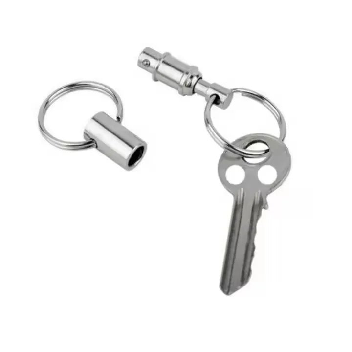 Fashion Pull Apart Keychain Diy Keychain in bulk Double novelty Metal Key chain Rings Detachable Quick Release Keyring accessory