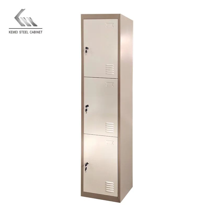 Double tier single two 2 Door Metal Steel Gym Locker with Lock Staff Work Clothes Locker Storage School steel Locker Cabinet
