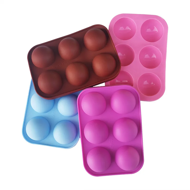 Half Sphere Silicone Soap Molds Bakeware Cake Decorating Tools Pudding Jelly Chocolate Fondant Mould Ball Biscuit Baking Mould