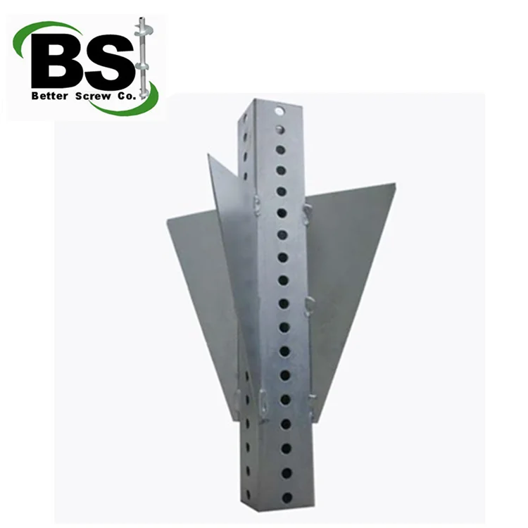 Hot sale Powder coated steel square sign post for fence