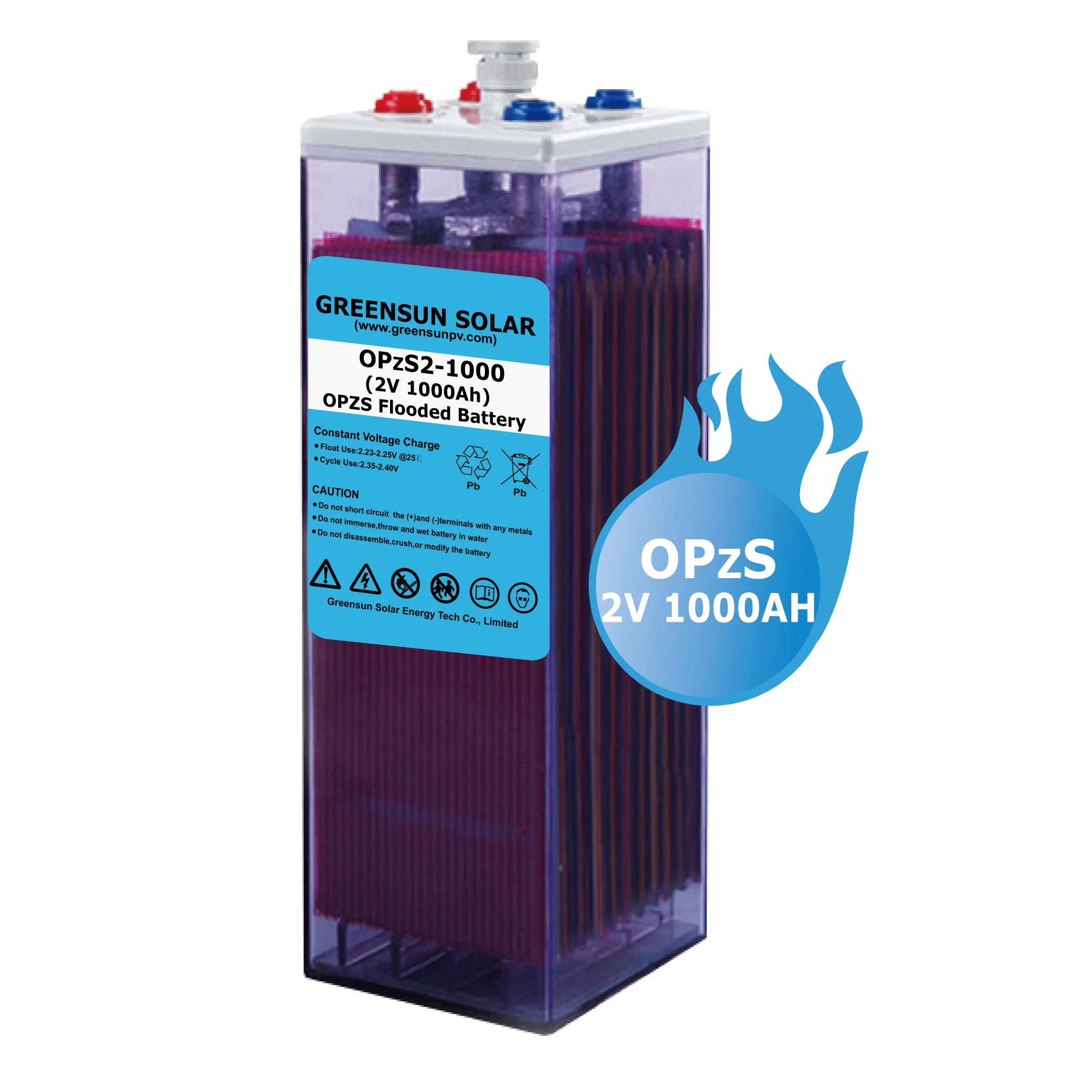 OPZS Solar Battery Charger Power Bank 2V 100ah 500ah 800ah 1000ah Batteries for Solar Energy