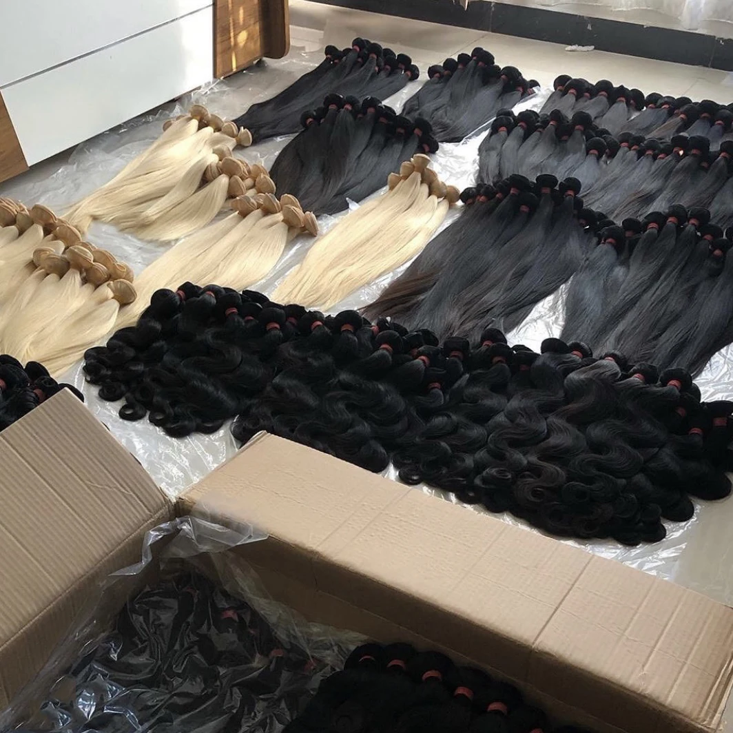 
Wholesale mink cuticle aligned double drawn cheap weaves manufacturers remy bundles dropship 100% hair extension human hair 