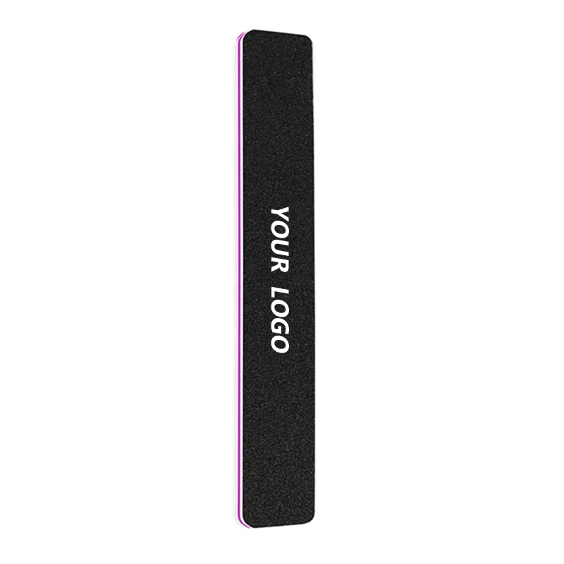 Manicure Nail Tool 100/180 Grit Double Sided Emery Board Nail Files Black Color