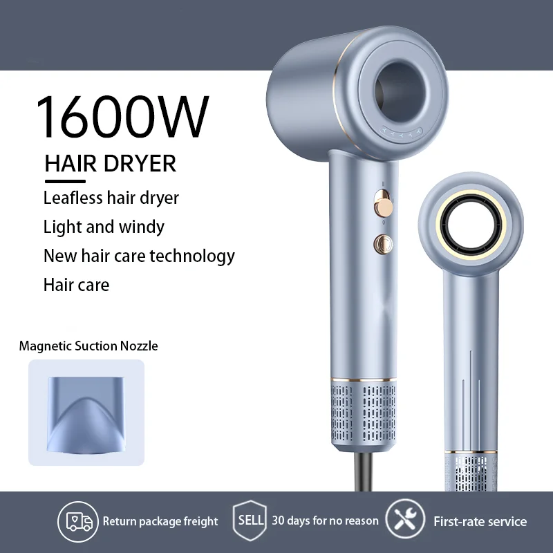 1600W hollow magnetic wall hanging hair dryer high speed negative ion constant temperature repair hair dryer