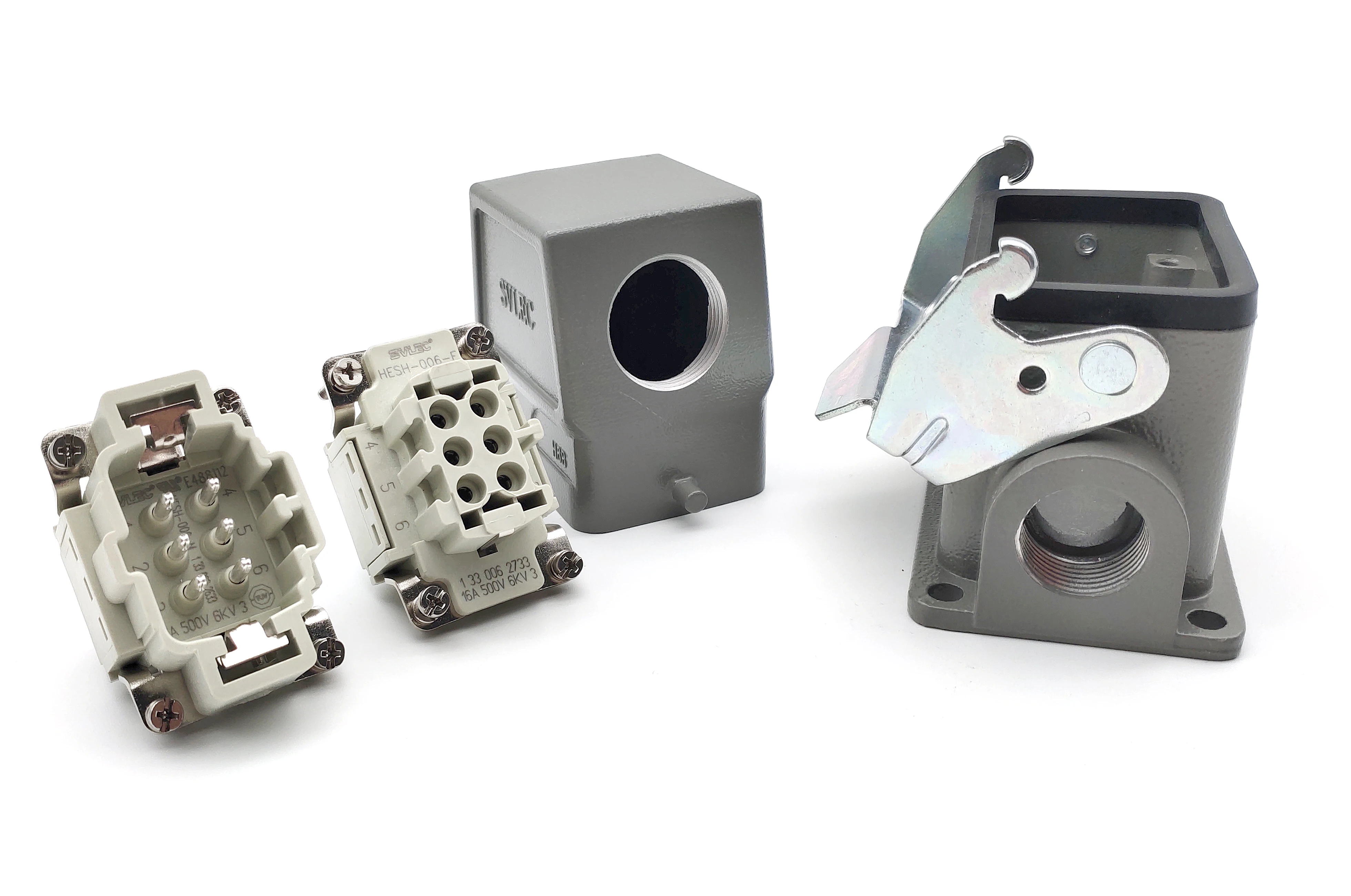 SVLEC HDC HE 06 Series 6 Pin Screw Terminal Rectangular Heavy Duty Connector for Industrial Wire Harness