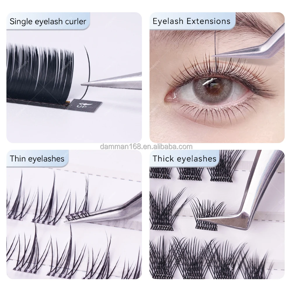 Silver Stainless Steel Eye Lashes Tweezers Professional Eyelash Extensions Tool Vetus Tweezers