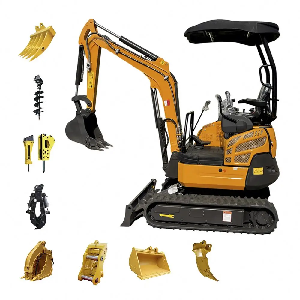 Spider Excavator Spare Parts Mini Excavator Crawler Excavator 0.025m3 Bucket Capacity Shandong KOOP 192F Customize