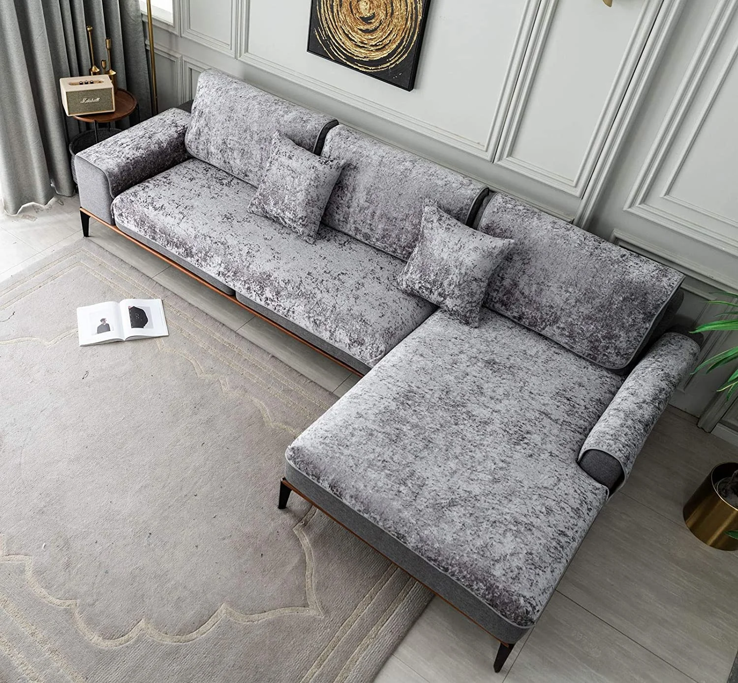 High Quality Sectional Couch Covers L Shape Sofa Slipcover Protector Recliner Cover Armchair