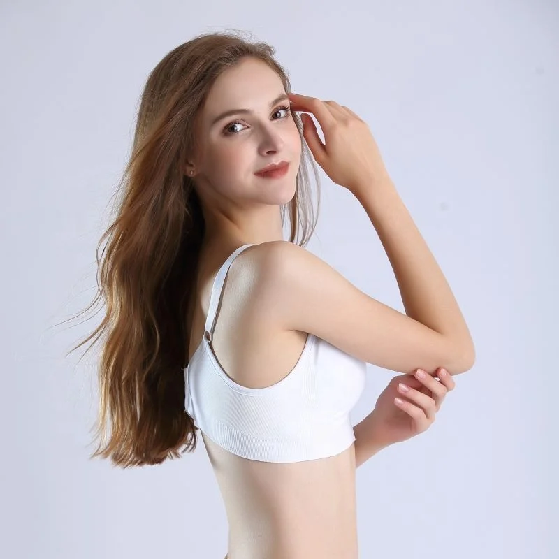 OEM Women Seamless Padded  Breastfeeding Maternity Postpartum  Nursing Bra  Wireless Drop Clip Cup Maternity with removable pads