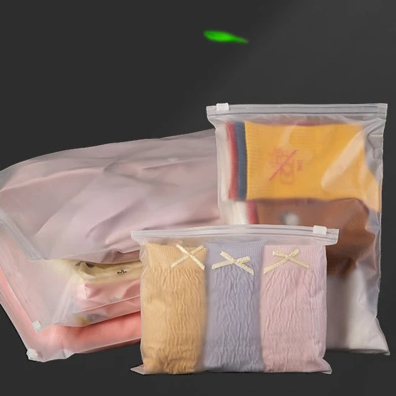 Customize Wholesale PE plastic clothing self sealing bags, socks, underwear clothing packaging bags