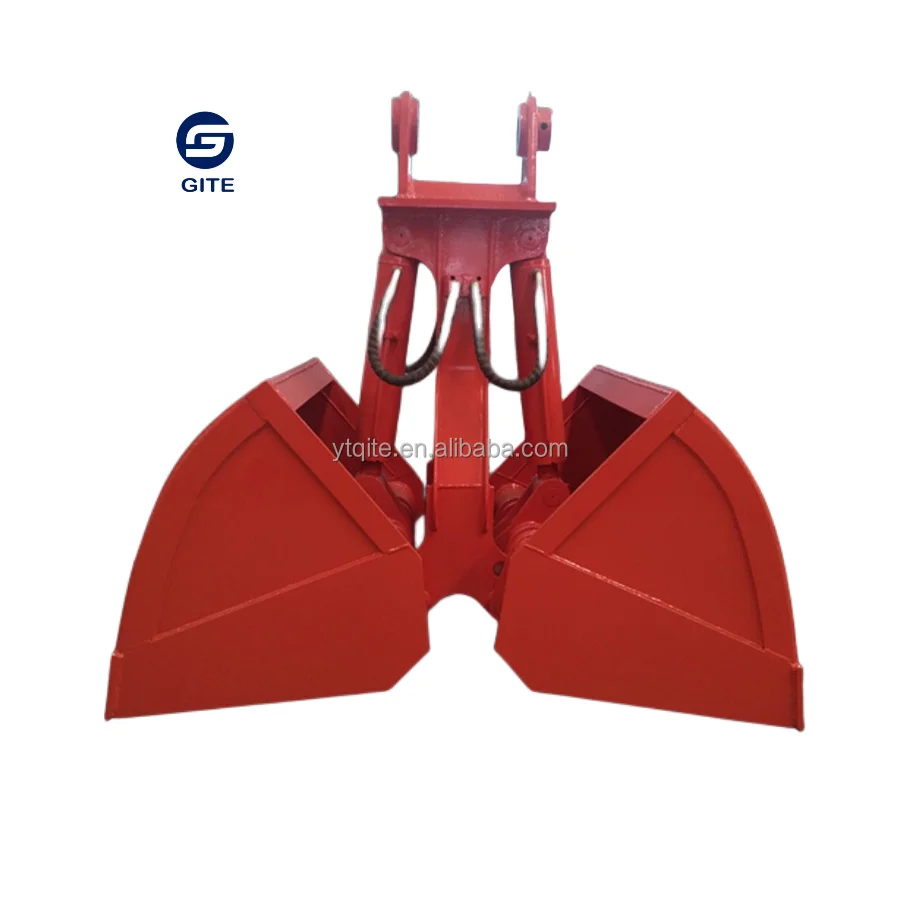 Gite new excavator clamshell bucket hydraulic rotary clamshell grab bucket two shells horizontal cylinder